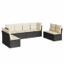 Set de sofás de jardín 8 piezas y cojines ratán sintético negro de , Conjuntos de jardín - Ref: Foro24-3217446, Precio: 418,1...