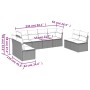 Set de sofás de jardín 8 pzas y cojines ratán sintético gris de , Conjuntos de jardín - Ref: Foro24-3217450, Precio: 453,28 €...