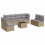 Set de sofás de jardín 9 pzas con cojines ratán sintético beige de , Conjuntos de jardín - Ref: Foro24-3217459, Precio: 531,6...