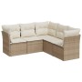 Juego de sofás jardín con cojines 5 pzas ratán sintético beige de , Conjuntos de jardín - Ref: Foro24-3217618, Precio: 352,30...