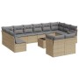 Set sofás de jardín con cojines 13 pzas ratán sintético beige de , Conjuntos de jardín - Ref: Foro24-3218439, Precio: 770,70 ...