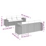 Set de sofás de jardín 7 piezas con cojines ratán PE gris de , Conjuntos de jardín - Ref: Foro24-3257670, Precio: 480,36 €, D...