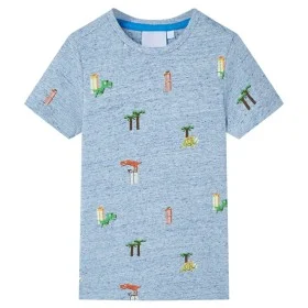 Camiseta infantil azul mélange 92 de , Camisetas para niños - Ref: Foro24-12224, Precio: 8,92 €, Descuento: %