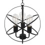 Lámpara colgante esférica negra 3 bombillas E27 de vidaXL, Lámparas - Ref: Foro24-281626, Precio: 77,17 €, Descuento: %