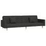 Sofá cama de 2 plazas con dos almohadas tela negro de , Sofás - Ref: Foro24-375901, Precio: 277,70 €, Descuento: %