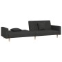 Sofá cama de 2 plazas con dos almohadas tela negro de , Sofás - Ref: Foro24-375901, Precio: 279,89 €, Descuento: %