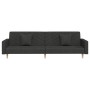 Sofá cama de 2 plazas con dos almohadas tela negro de , Sofás - Ref: Foro24-375901, Precio: 279,89 €, Descuento: %
