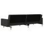 Sofá cama de 2 plazas con dos almohadas tela negro de , Sofás - Ref: Foro24-375901, Precio: 277,70 €, Descuento: %