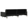 Sofá cama de 2 plazas con dos almohadas tela negro de , Sofás - Ref: Foro24-375901, Precio: 279,89 €, Descuento: %