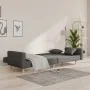 Sofá cama de 2 plazas con dos almohadas tela gris oscuro de , Sofás - Ref: Foro24-375742, Precio: 277,94 €, Descuento: %