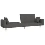 Sofá cama de 2 plazas con dos almohadas tela gris oscuro de , Sofás - Ref: Foro24-375742, Precio: 277,94 €, Descuento: %