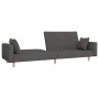 Sofá cama de 2 plazas con dos almohadas tela gris oscuro de , Sofás - Ref: Foro24-375742, Precio: 282,83 €, Descuento: %