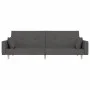 2-seater sofa bed with two pillows in dark gray fabric by , Sofas - Ref: Foro24-375742, Price: 277,94 €, Discount: %