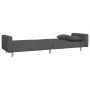 Sofá cama de 2 plazas con dos almohadas tela gris oscuro de , Sofás - Ref: Foro24-375742, Precio: 277,94 €, Descuento: %