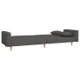 Sofá cama de 2 plazas con dos almohadas tela gris oscuro de , Sofás - Ref: Foro24-375742, Precio: 282,83 €, Descuento: %