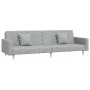 Sofá cama de 2 plazas con dos almohadas tela gris claro de , Sofás - Ref: Foro24-375899, Precio: 296,41 €, Descuento: %
