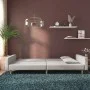 Sofá cama de 2 plazas con dos almohadas tela gris claro de , Sofás - Ref: Foro24-375899, Precio: 296,41 €, Descuento: %