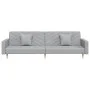 Sofá cama de 2 plazas con dos almohadas tela gris claro de , Sofás - Ref: Foro24-375899, Precio: 296,41 €, Descuento: %