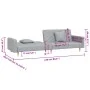 Sofá cama de 2 plazas con dos almohadas tela gris claro de , Sofás - Ref: Foro24-375899, Precio: 296,41 €, Descuento: %