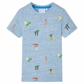 Camiseta infantil azul mélange 116 de , Camisetas para niños - Ref: Foro24-12226, Precio: 8,92 €, Descuento: %