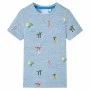 Camiseta infantil azul mélange 116 de , Camisetas para niños - Ref: Foro24-12226, Precio: 8,92 €, Descuento: %