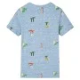 Camiseta infantil azul mélange 116 de , Camisetas para niños - Ref: Foro24-12226, Precio: 8,92 €, Descuento: %