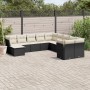 Set de sofás de jardín 11 pzas y cojines ratán sintético negro de , Conjuntos de jardín - Ref: Foro24-3218606, Precio: 584,47...