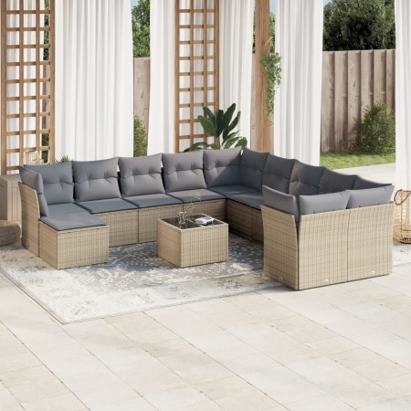 Set de sofás de jardín 12 pzas y cojines ratán sintético marrón de , Conjuntos de jardín - Ref: Foro24-3218619, Precio: 710,8...