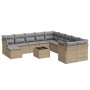 Set de sofás de jardín 12 pzas y cojines ratán sintético marrón de , Conjuntos de jardín - Ref: Foro24-3218619, Precio: 710,8...