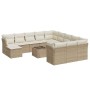 Set sofás de jardín con cojines 13 pzas ratán sintético beige de , Conjuntos de jardín - Ref: Foro24-3218638, Precio: 856,33 ...
