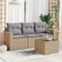 Juego de sofás jardín con cojines 4 pzas ratán sintético beige de , Conjuntos de jardín - Ref: Foro24-3218659, Precio: 252,82...