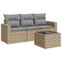 Juego de sofás jardín con cojines 4 pzas ratán sintético beige de , Conjuntos de jardín - Ref: Foro24-3218659, Precio: 252,82...