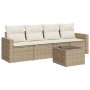 Juego de sofás jardín con cojines 5 pzas ratán sintético beige de , Conjuntos de jardín - Ref: Foro24-3218678, Precio: 315,65...