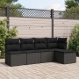 Set de muebles de jardín 5 pzas y cojines ratán sintético negro de , Conjuntos de jardín - Ref: Foro24-3217515, Precio: 290,7...