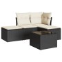 Set de muebles de jardín 5 pzas y cojines ratán sintético negro de , Conjuntos de jardín - Ref: Foro24-3217486, Precio: 243,2...