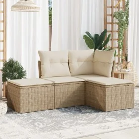 Juego de sofás jardín con cojines 4 pzas ratán sintético beige de , Conjuntos de jardín - Ref: Foro24-3217478, Precio: 246,17...