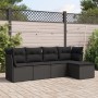 Set de muebles de jardín 5 pzas y cojines ratán sintético negro de , Conjuntos de jardín - Ref: Foro24-3217555, Precio: 292,9...