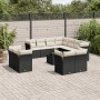 Set de sofás de jardín 12 piezas cojines ratán sintético negro de , Conjuntos de jardín - Ref: Foro24-3218516, Precio: 735,51...