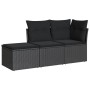 Set de sofás de jardín con cojines 3 pzas ratán sintético negro de , Conjuntos de jardín - Ref: Foro24-3217465, Precio: 178,0...