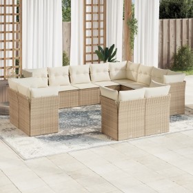 Set de sofás de jardín 12 pzas y cojines ratán sintético marrón de , Conjuntos de jardín - Ref: Foro24-3218528, Precio: 880,3...