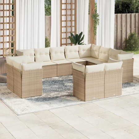 Set de sofás de jardín 12 pzas y cojines ratán sintético marrón de , Conjuntos de jardín - Ref: Foro24-3218528, Precio: 880,3...