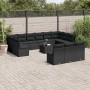 Set sofás de jardín 14 pzas con cojines ratán sintético negro de , Conjuntos de jardín - Ref: Foro24-3218395, Precio: 879,73 ...