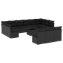 Set sofás de jardín 14 pzas con cojines ratán sintético negro de , Conjuntos de jardín - Ref: Foro24-3218395, Precio: 879,73 ...