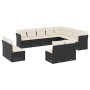 Set de sofás de jardín 12 piezas cojines ratán sintético negro de , Conjuntos de jardín - Ref: Foro24-3218466, Precio: 625,85...