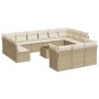 Set sofás de jardín 14 pzas con cojines ratán sintético beige de , Conjuntos de jardín - Ref: Foro24-3218458, Precio: 905,87 ...