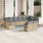 Set de sofás de jardín 12 pzas y cojines ratán sintético marrón de , Conjuntos de jardín - Ref: Foro24-3218369, Precio: 684,4...