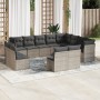 Set de sofás de jardín 12 pzas con cojines ratán sintético gris de , Conjuntos de jardín - Ref: Foro24-3218470, Precio: 678,1...