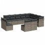 Set de sofás de jardín 12 pzas con cojines ratán sintético gris de , Conjuntos de jardín - Ref: Foro24-3218470, Precio: 678,1...
