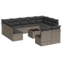 Set de sofás de jardín 12 pzas con cojines ratán sintético gris de , Conjuntos de jardín - Ref: Foro24-3218360, Precio: 648,6...
