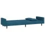 Sofá cama de 2 plazas con dos almohadas terciopelo azul de , Sofás - Ref: Foro24-375917, Precio: 258,23 €, Descuento: %